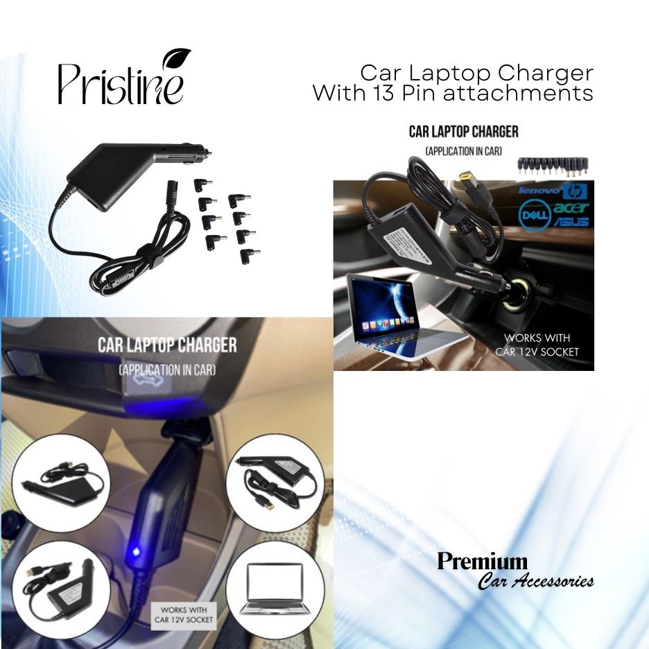 Car Laptop Charger (13 Pin Attachments)